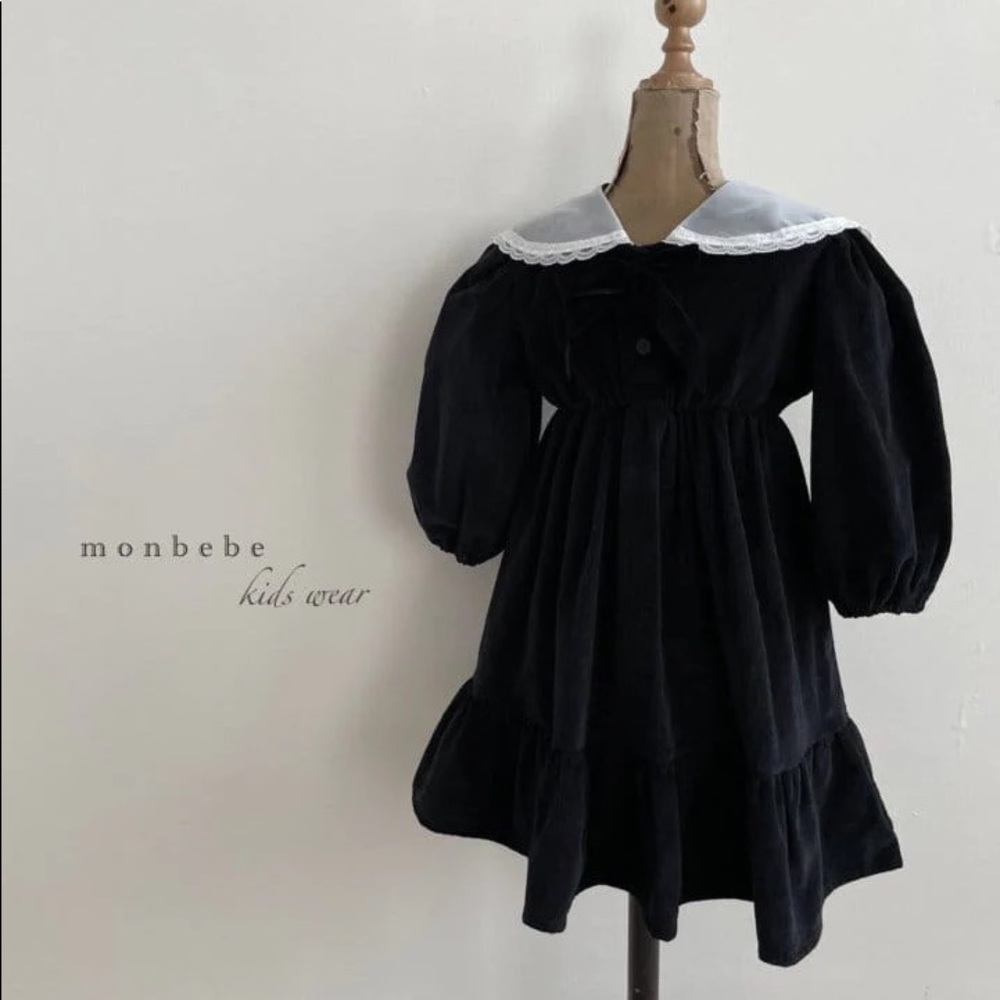 Black corduroy dress
